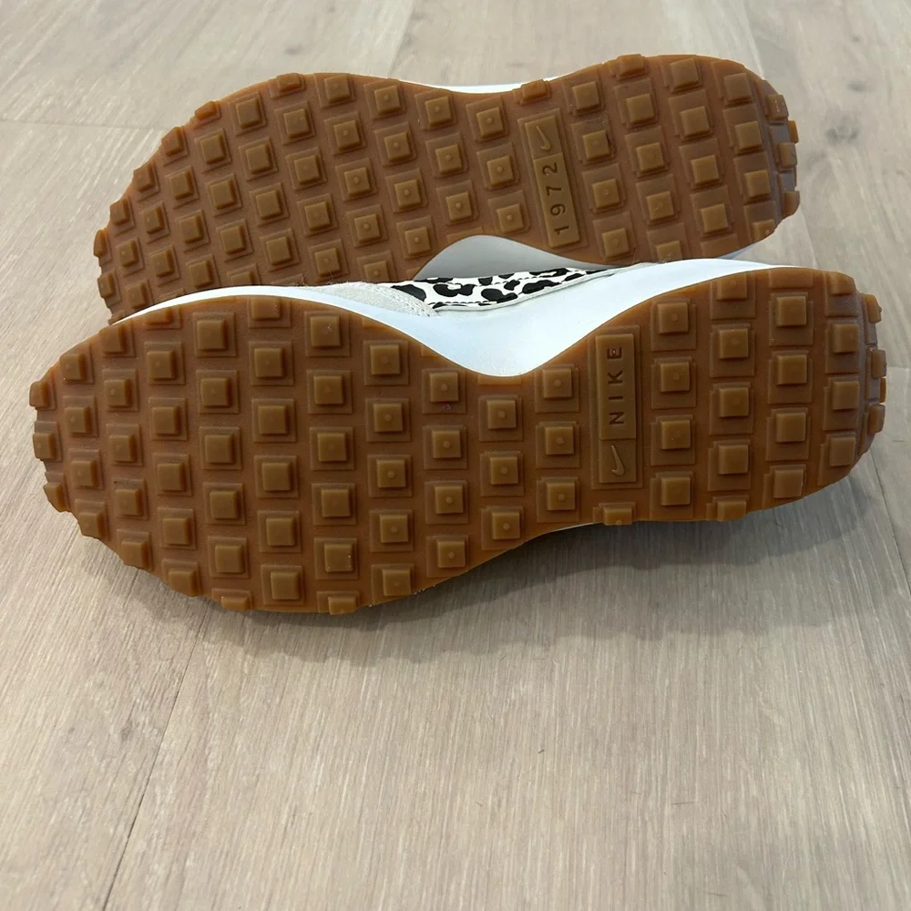 Nike White and Orange Athletic Waffle Shoes